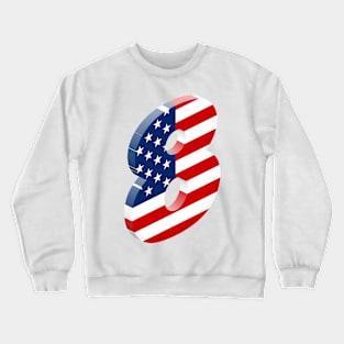 Isometric Number, Number Eight Crewneck Sweatshirt